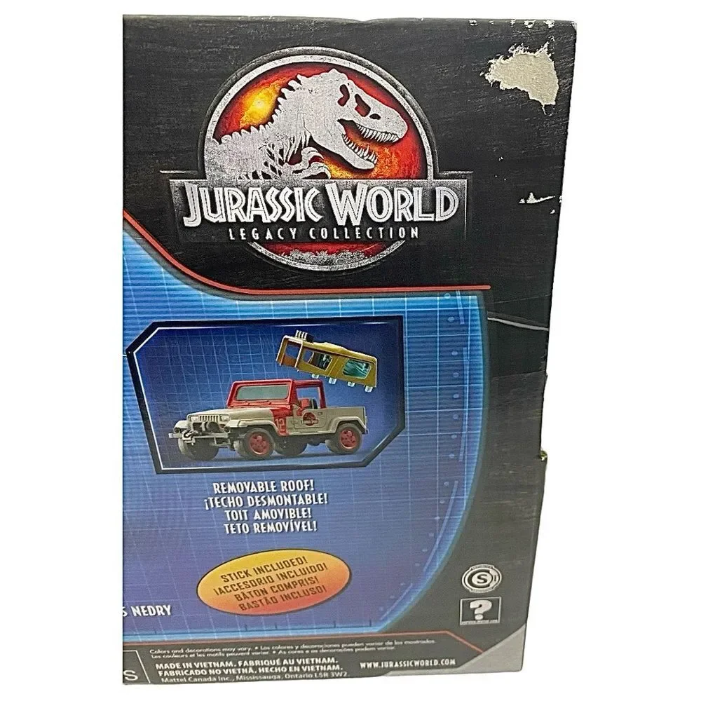 Jurassic World Nedry Getaway Pack with Jeep & Dilophosaurus Action Figures